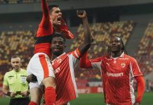 Dinaamo, victorie entuziasmantă în prelungirile meciului cu CFR Cluj FOTO: Facebook @DinamoBucurestiOfficial