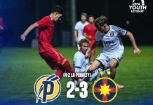 FCSB U19 s-a oprit în play-off-ul UEFA Youth League FOTO: Facebook @FCSB
